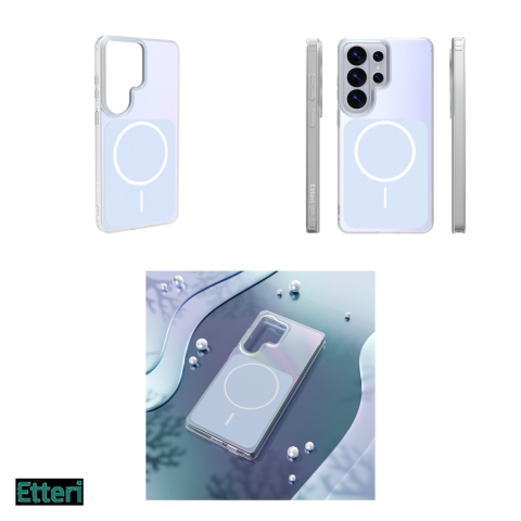 Husa Etteri Hidden Pearl pentru Samsung Galaxy S26 Ultra, Carcasa magnetica, Albastru deschis [3]