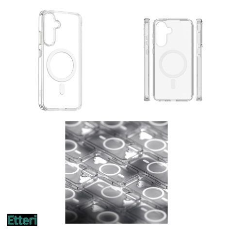 Husa Etteri Hybrid Mag pentru Samsung Galaxy A55 5G, Carcasa magnetica, Transparent [3]