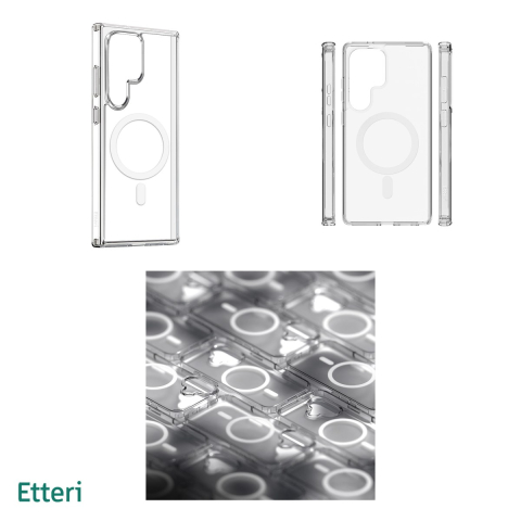 Husa Etteri Hybrid Mag pentru Samsung Galaxy S25 Ultra, Carcasa magnetica, Transparent [3]
