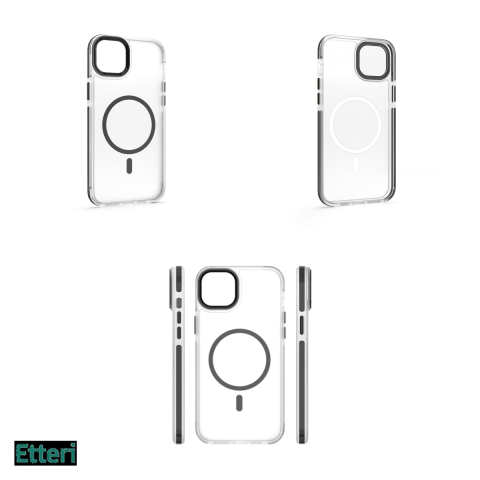 Husa Etteri Icy Mag pentru Apple iPhone 14, Carcasa magnetica, Negru [3]