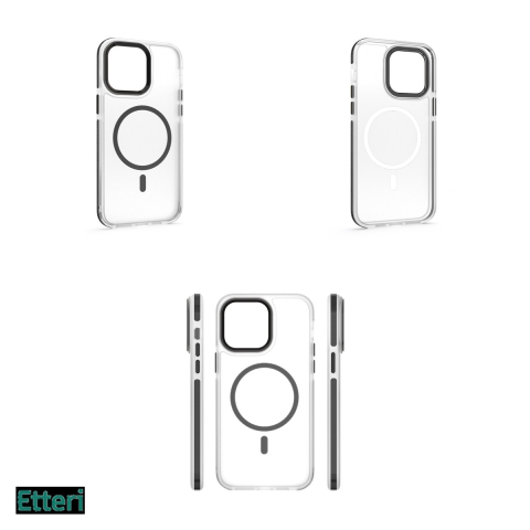 Husa Etteri Icy Mag pentru Apple iPhone 14 Pro, Carcasa magnetica, Negru [3]