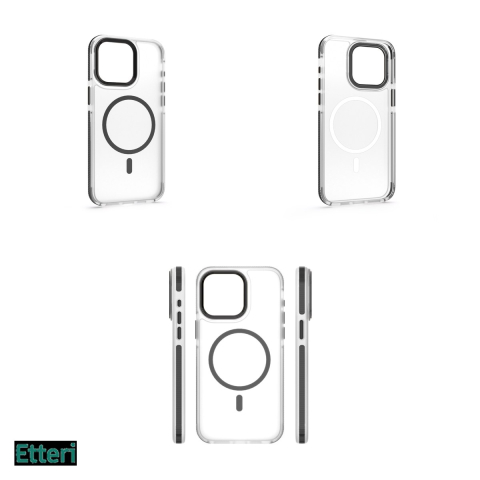 Husa Etteri Icy Mag pentru Apple iPhone 15 Pro, Carcasa magnetica, Negru [3]