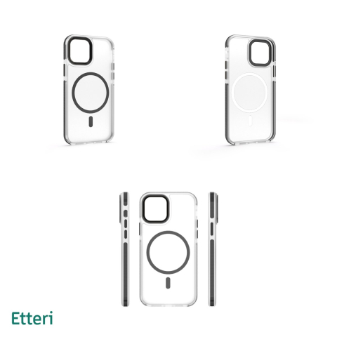 Husa Etteri Icy Mag pentru iPhone 12, Carcasa magnetica, Negru [3]