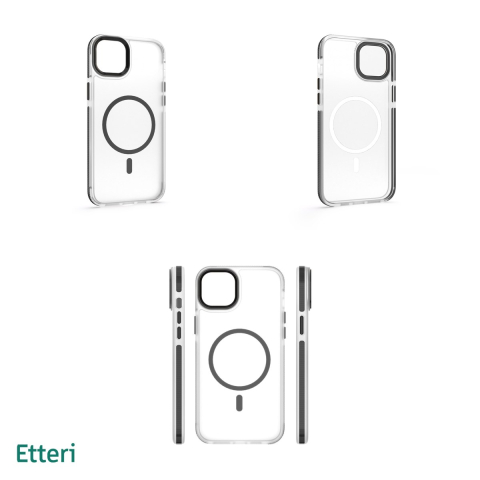 Husa Etteri Icy Mag pentru iPhone 13, Carcasa magnetica, Negru [3]