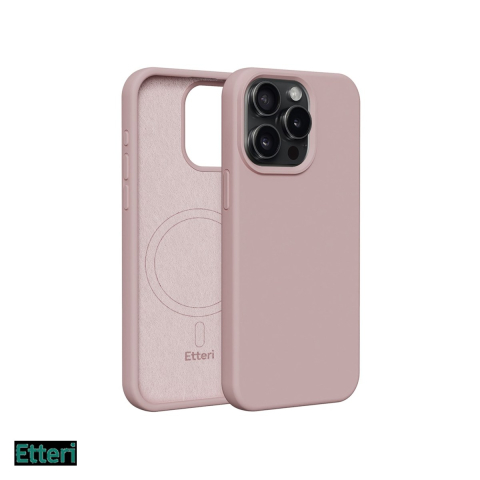 Huse si protectii smartphone - Husa Etteri Silicone Mag pentru Apple iPhone 12, iPhone 12 Pro, Carcasa magnetica, Roz