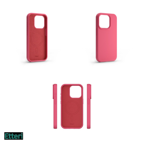 Husa Etteri Silicone Mag pentru Apple iPhone 15 Pro Max, Carcasa magnetica, Rosu [3]