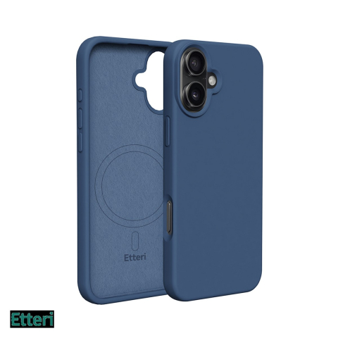 Huse si protectii smartphone - Husa Etteri Silicone Mag pentru Apple iPhone 16 Plus, Carcasa magnetica, Albastru