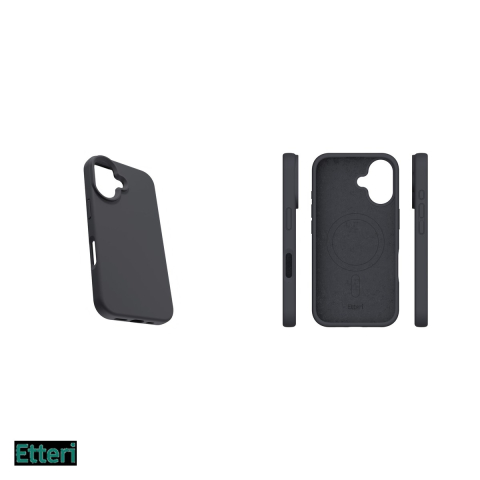 Husa Etteri Silicone Mag pentru Apple iPhone 16 Plus, Carcasa magnetica, Negru [4]