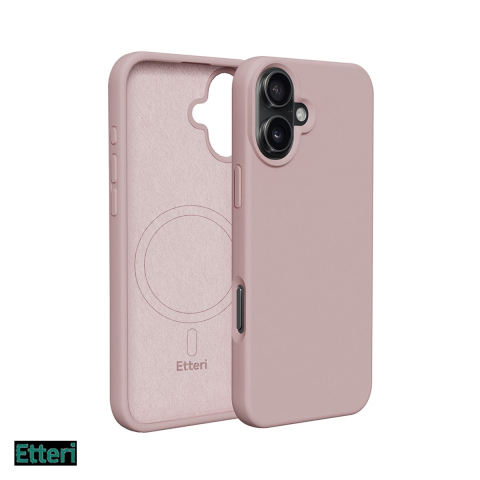 Huse si protectii smartphone - Husa Etteri Silicone Mag pentru Apple iPhone 16 Plus, Carcasa magnetica, Roz