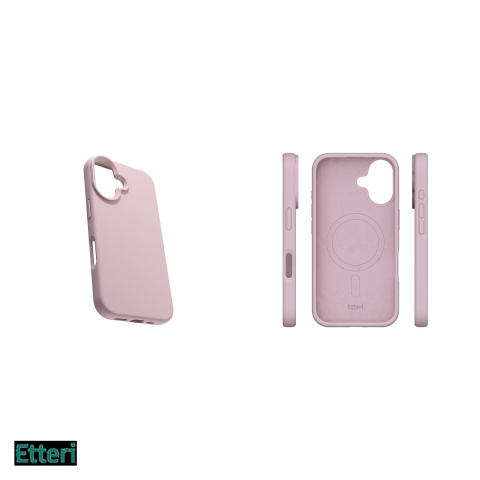 Husa Etteri Silicone Mag pentru Apple iPhone 16 Plus, Carcasa magnetica, Roz [4]