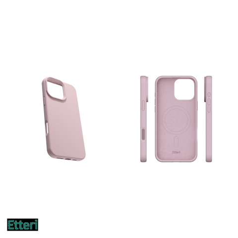Husa Etteri Silicone Mag pentru Apple iPhone 16 Pro, Carcasa magnetica, Roz [4]