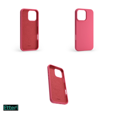 Husa Etteri Silicone Mag pentru Apple iPhone 16 Pro Max, Carcasa magnetica, Rosu [3]