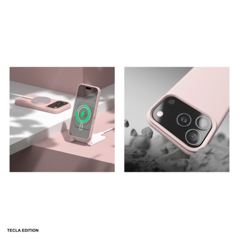 Husa Etteri Silicone Mag pentru Apple iPhone 17 Pro Max, Carcasa magnetica, Roz [4]