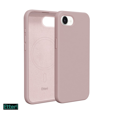 Huse si protectii smartphone - Husa Etteri Silicone Mag pentru Apple iPhone 17e, Carcasa magnetica, Roz