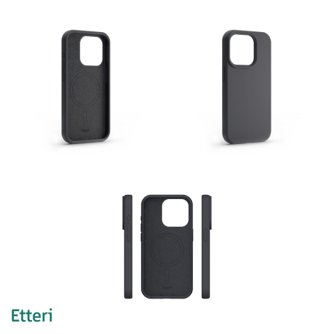 Husa Etteri Silicone Mag pentru iPhone 13, Carcasa magnetica, Negru [3]