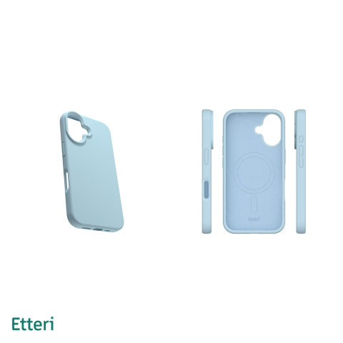 Husa Etteri Silicone Mag pentru iPhone 16, Carcasa magnetica, Albastru [4]