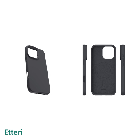 Husa Etteri Silicone Mag pentru iPhone 16 Pro, Carcasa magnetica, Negru [4]