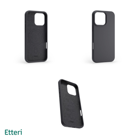 Husa Etteri Silicone Mag pentru iPhone 16 Pro, Carcasa magnetica, Negru [3]