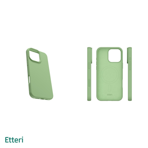 Husa Etteri Silicone Mag pentru iPhone 16 Pro Max, Carcasa magnetica, Verde [4]