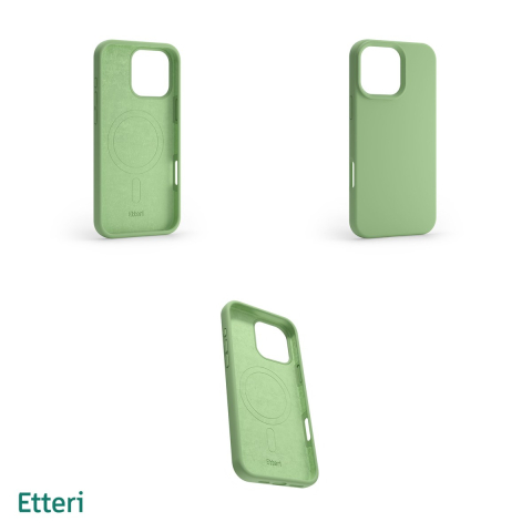 Husa Etteri Silicone Mag pentru iPhone 16 Pro Max, Carcasa magnetica, Verde [3]