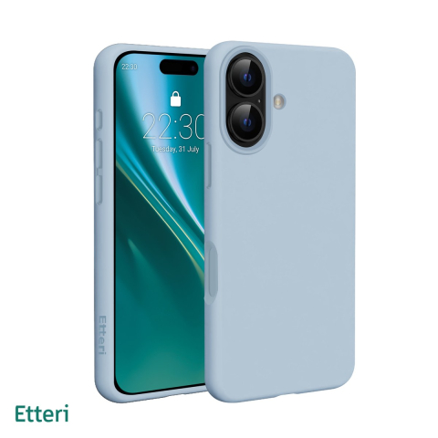 Huse telefoane - Husa Etteri Silicone Mag pentru iPhone 17, Carcasa magnetica, Albastru