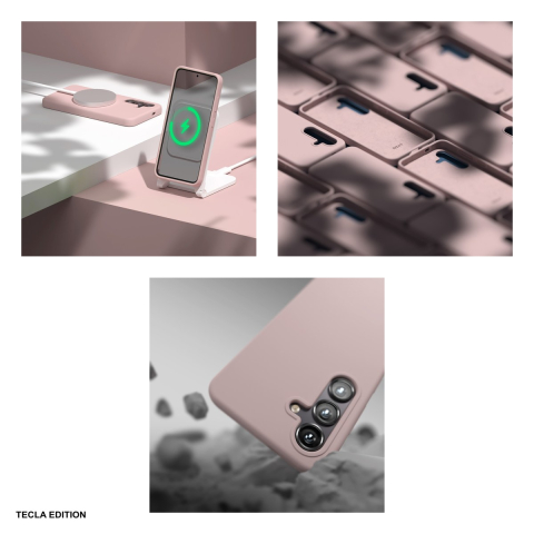 Husa Etteri Silicone Mag pentru Samsung Galaxy A57 5G, Carcasa magnetica, Roz [4]