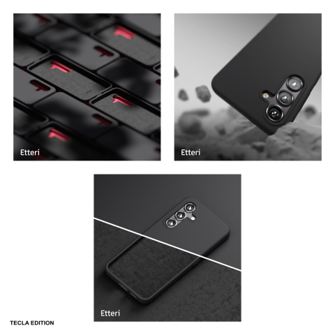 Husa Etteri Silicone Mag pentru Samsung Galaxy S25 Edge, Carcasa magnetica, Negru [5]