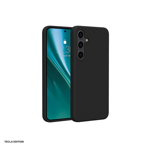 Huse si protectii smartphone - Husa Etteri Silicone Mag pentru Samsung Galaxy S25 Edge, Carcasa magnetica, Negru