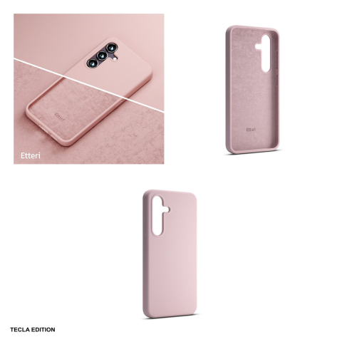 Husa Etteri Silicone Mag pentru Samsung Galaxy S25 Edge, Carcasa magnetica, Roz [3]
