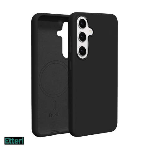 Husa Etteri Silicone Mag pentru Samsung Galaxy S25 Plus, Carcasa magnetica, Negru [0]