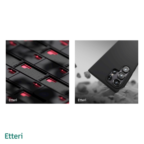 Husa Etteri Silicone Mag pentru Samsung Galaxy S25 Ultra, Carcasa magnetica, Negru [4]