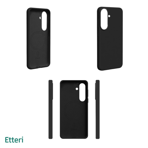 Husa Etteri Silicone Mag pentru Samsung Galaxy S26, Carcasa magnetica, Negru [3]