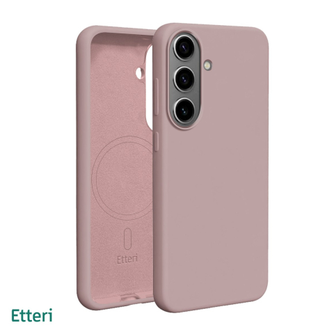 Huse si protectii smartphone - Husa Etteri Silicone Mag pentru Samsung Galaxy S26, Carcasa magnetica, Roz