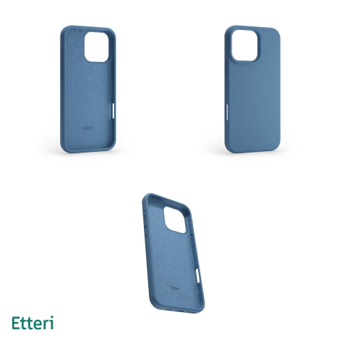 Husa Etteri Silicone pentru iPhone 16 Pro Max, Carcasa, Albastru [3]