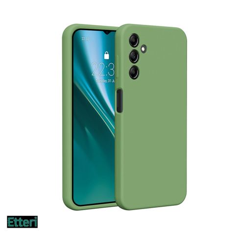 Huse telefoane - Husa Etteri Silicone pentru Samsung Galaxy A14 5G, Galaxy A14 4G, Carcasa, Verde