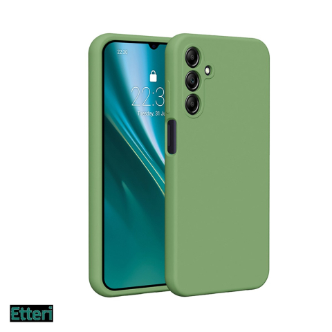 Huse telefoane - Husa Etteri Silicone pentru Samsung Galaxy A15 5G, Galaxy A15 4G, Carcasa, Verde