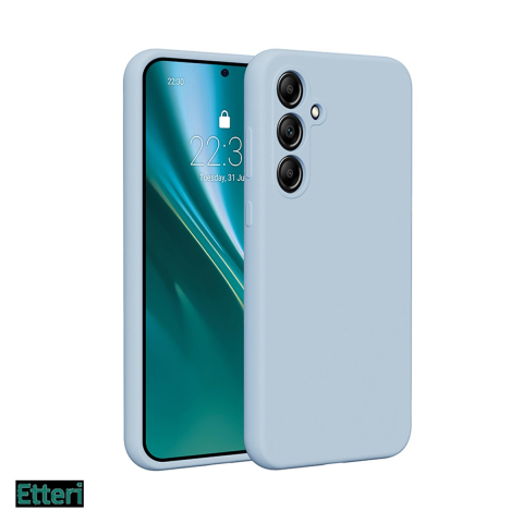 Huse telefoane - Husa Etteri Silicone pentru Samsung Galaxy A35 5G, Carcasa, Albastru
