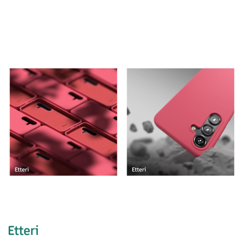 Husa Etteri Silicone pentru Samsung Galaxy A36 5G, Carcasa, Rosu [4]