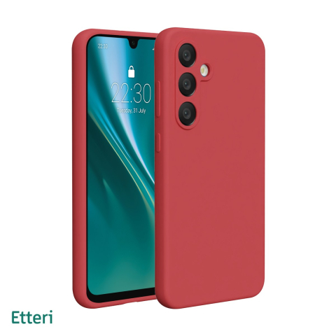 Huse si protectii pentru Samsung - Husa Etteri Silicone pentru Samsung Galaxy A56 5G, Carcasa, Rosu
