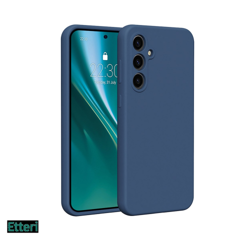Huse telefoane - Husa Etteri Silicone pentru Samsung Galaxy S23 FE, Carcasa, Albastru