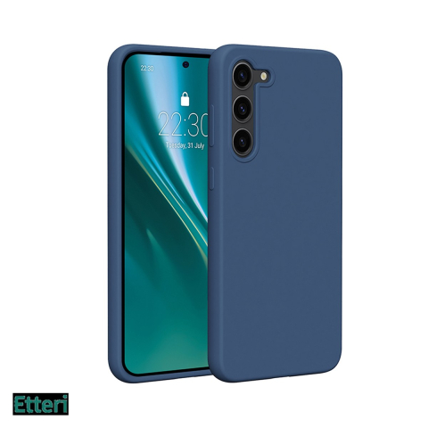 Huse telefoane - Husa Etteri Silicone pentru Samsung Galaxy S23 Plus, Carcasa, Albastru