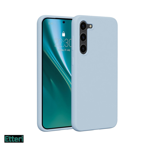 Huse telefoane - Husa Etteri Silicone pentru Samsung Galaxy S23 Plus, Carcasa, Albastru