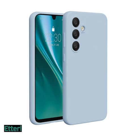 Huse si protectii smartphone - Husa Etteri Silicone pentru Samsung Galaxy S24 FE, Carcasa, Albastru