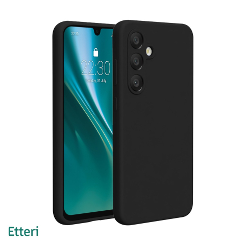 Huse si protectii smartphone - Husa Etteri Silicone pentru Samsung Galaxy S24 FE, Carcasa, Negru