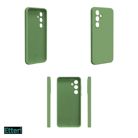 Husa Etteri Silicone pentru Samsung Galaxy S24 FE, Carcasa, Verde [3]