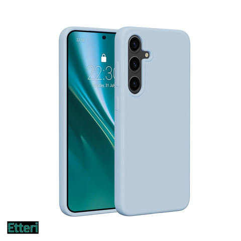 Huse telefoane - Husa Etteri Silicone pentru Samsung Galaxy S24 Plus, Carcasa, Albastru