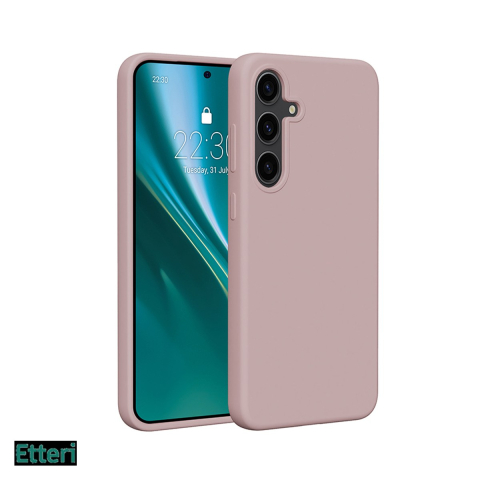 Huse telefoane - Husa Etteri Silicone pentru Samsung Galaxy S24 Plus, Carcasa, Roz