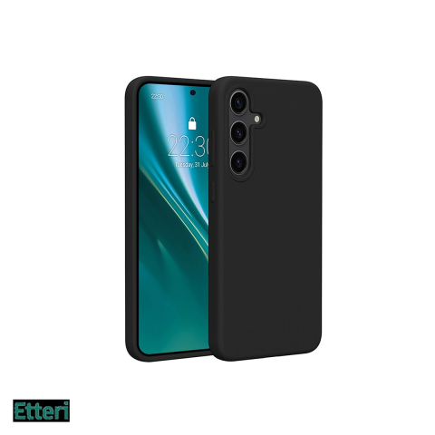 Huse si protectii pentru Samsung Galaxy S25 - Husa Etteri Silicone pentru Samsung Galaxy S25, Carcasa, Negru