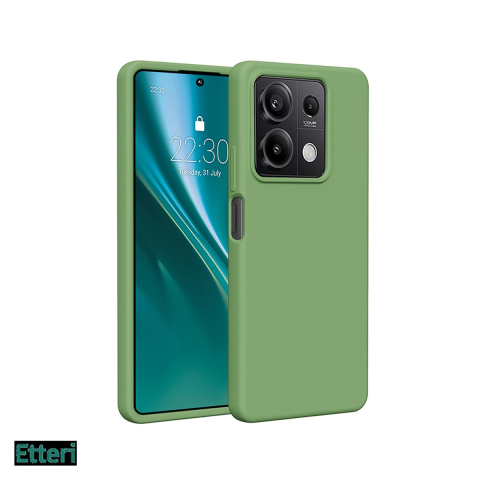 Husa Etteri Silicone pentru Xiaomi Redmi Note 13 5G, Carcasa, Verde [0]