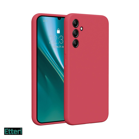 Huse si protectii pentru Samsung Galaxy A34 - Husa Etteri Silicone raspberry pentru Samsung Galaxy A34, Carcasa, Rosu